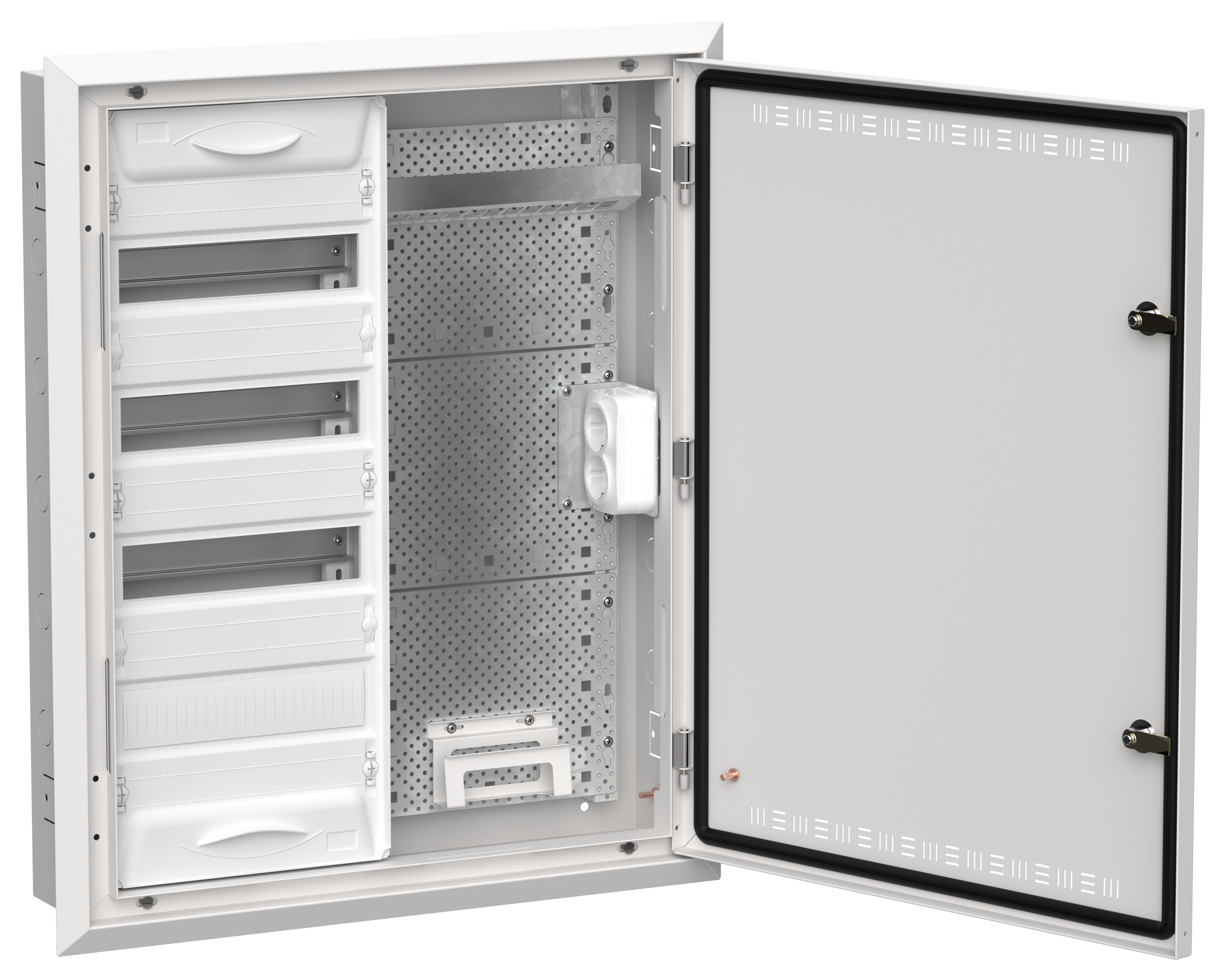 TITAN 5 Корпус комбинированный ЩРв-48 (2х48) 755х625х130мм IP30 белый IEK TI5-51-V-2X048-30