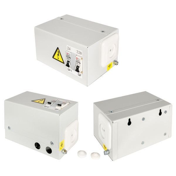 Ящик с понижающим трансформатором ЯТП 0.25 220/12В (3 авт. выкл.) IP31 DEKRON