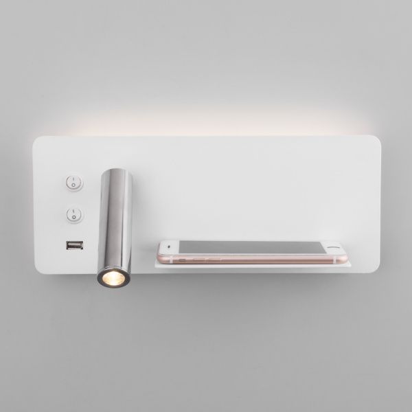 Светильник светодиодный настенный с USB Fant R LED (правый) MRL LED 1113 белый/хром Elektrostandard - Фото 2