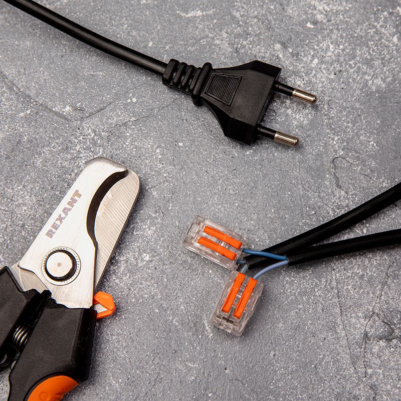 Универсальная клемма СМК 222-412, 2-проводная прозрачная 0,08-2,5/4 мм² (50 шт./уп.) REXANT - Фото 2