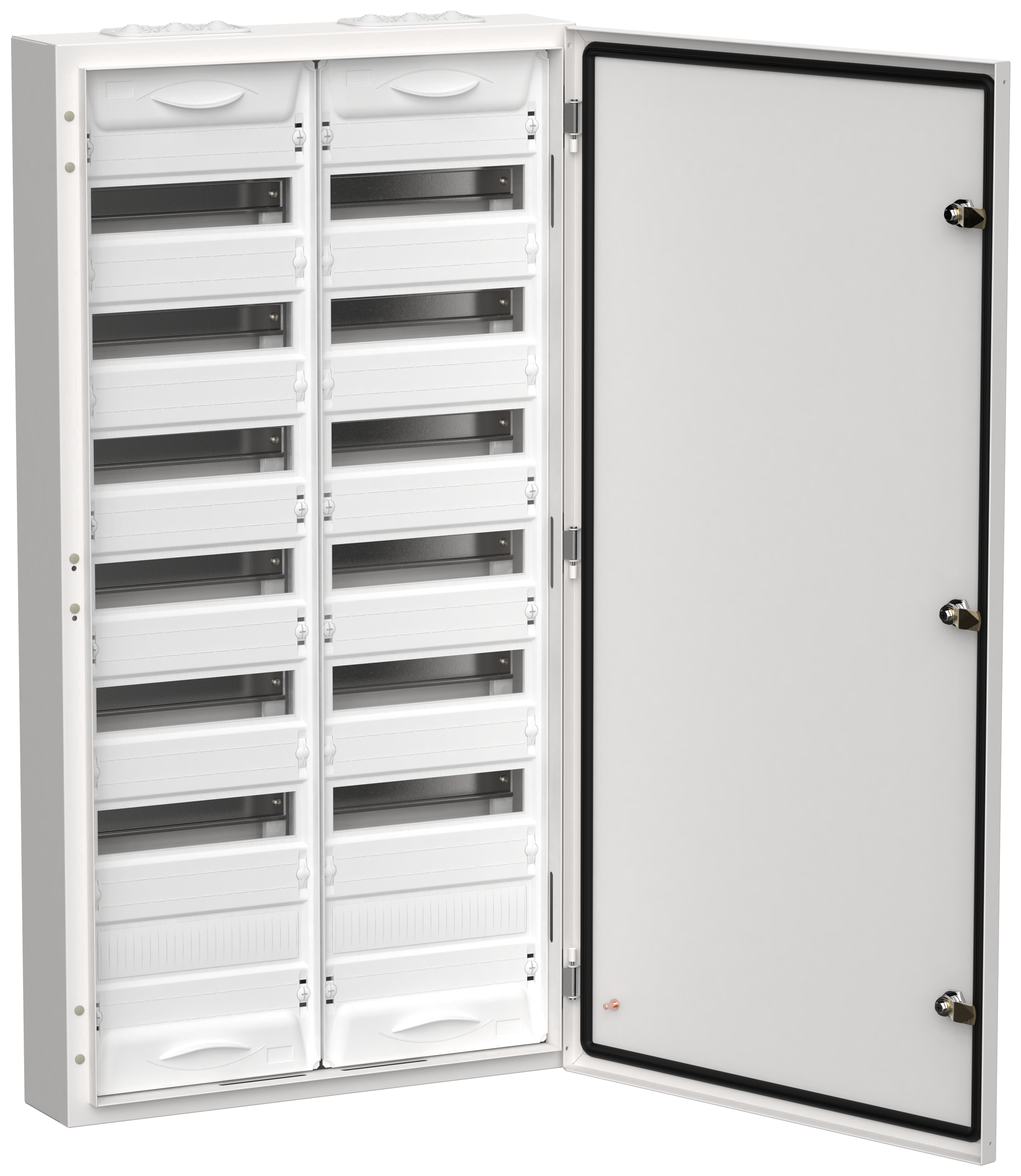 TITAN 5 Корпус металлический ЩРн-168 (2х84) 1085х570х140мм IP54 белый (одна дверь) IEK TI5-50-N-2X084-54