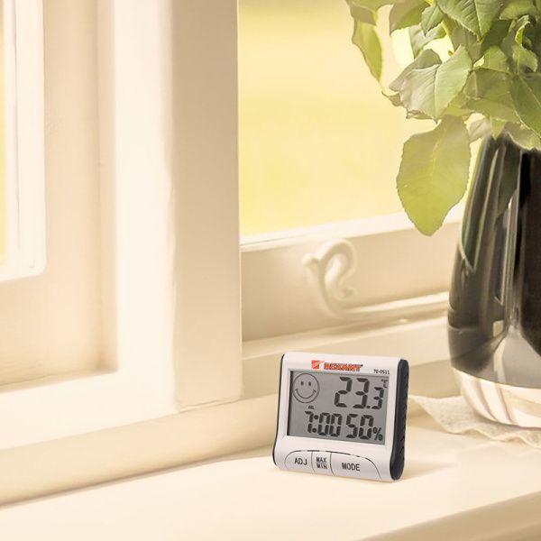 Термогигрометр комнатный с часами и функцией будильника REXANT - Фото 10