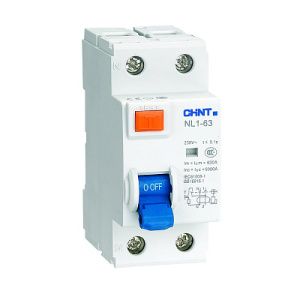 Выключатель дифференциального тока (УЗО) 2п 63А 30мА тип AC 6кА NL1-63 (R) CHINT