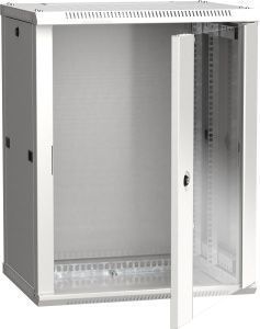ITK Шкаф настенный LINEA W 15U 600х450мм дверь стекло RAL 7035