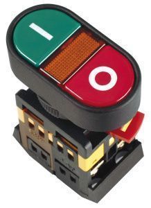 Кнопка APВВ-22N "I-O" d=22мм неон/240В 1з+1р IEK BBD10-APBB-K51