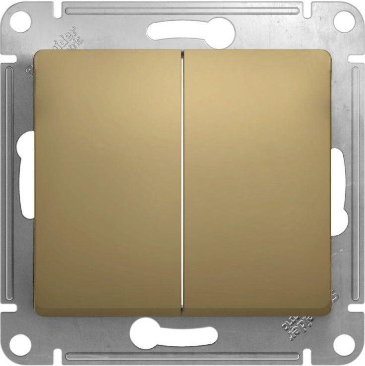 Переключатель проходной 2-кл. СП Glossa 10А IP20 (сх. 6/2) 10AX механизм титан SE GSL000465