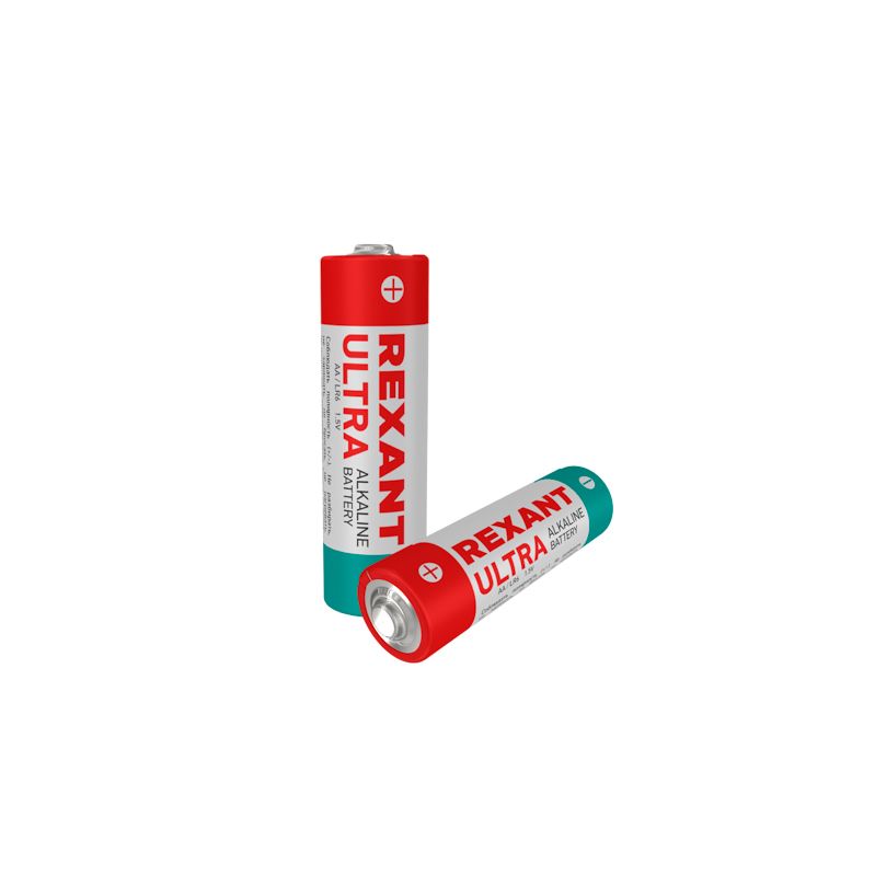Батарейка алкалиновая ультра AA/LR6, 1,5В, 2 шт, блистер REXANT - Фото 3