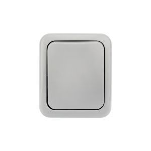 Выключатель одноклавишный Mini OG IP54, о/у, серый KRANZ - Фото 2