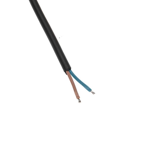 Шнур питания для уличных гирлянд (без вилки) 3А, цвет провода черный, IP65 - Фото 2