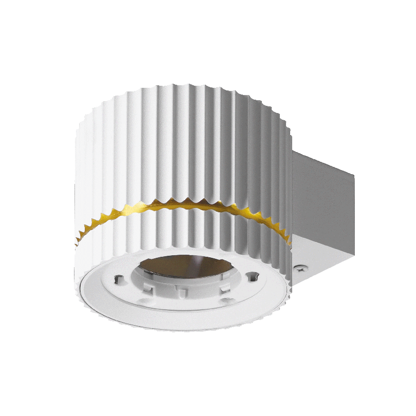 Настенный светильник WOLTA WSL-GX53/W18WG NIMB под лампу GX53 Белый/золото D85x70