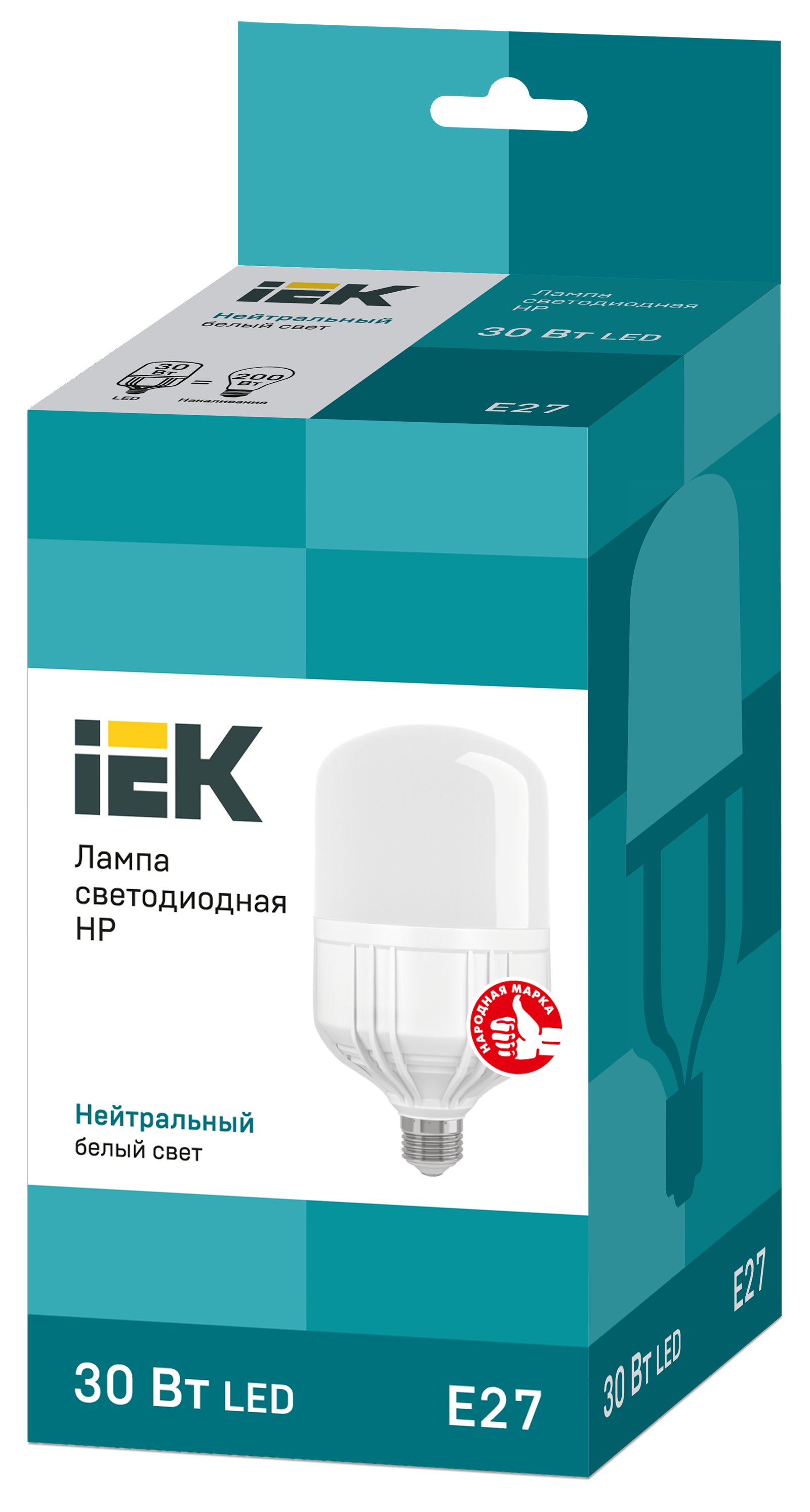 Лампа светодиодная HP 30Вт 230В 4000К E27 IEK - Фото 2