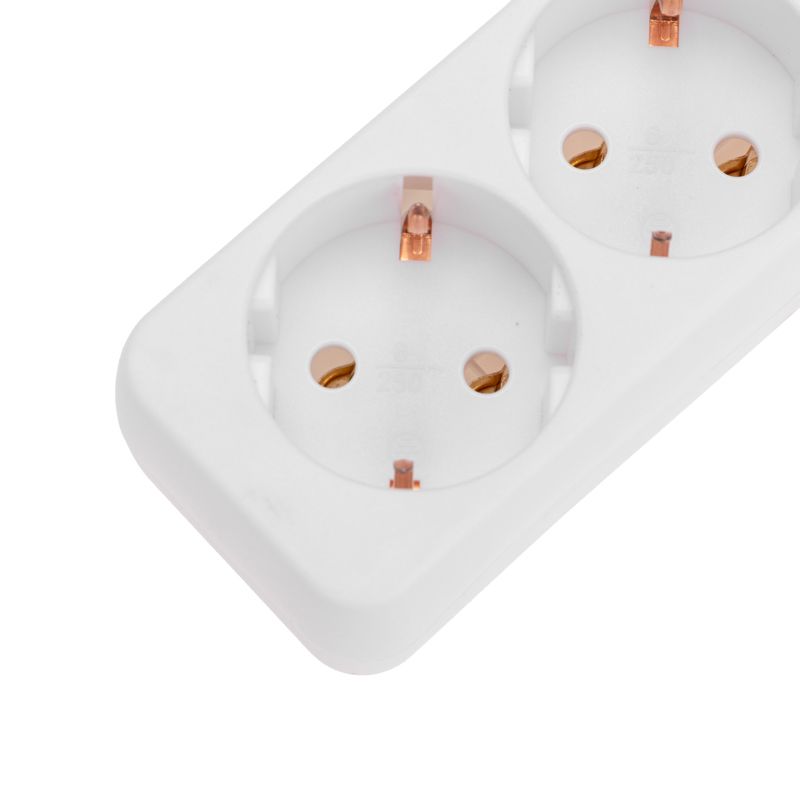 Удлинитель 5 гнезд, 1,5м, 3х0,75мм², с/з, белый PROconnect - Фото 5