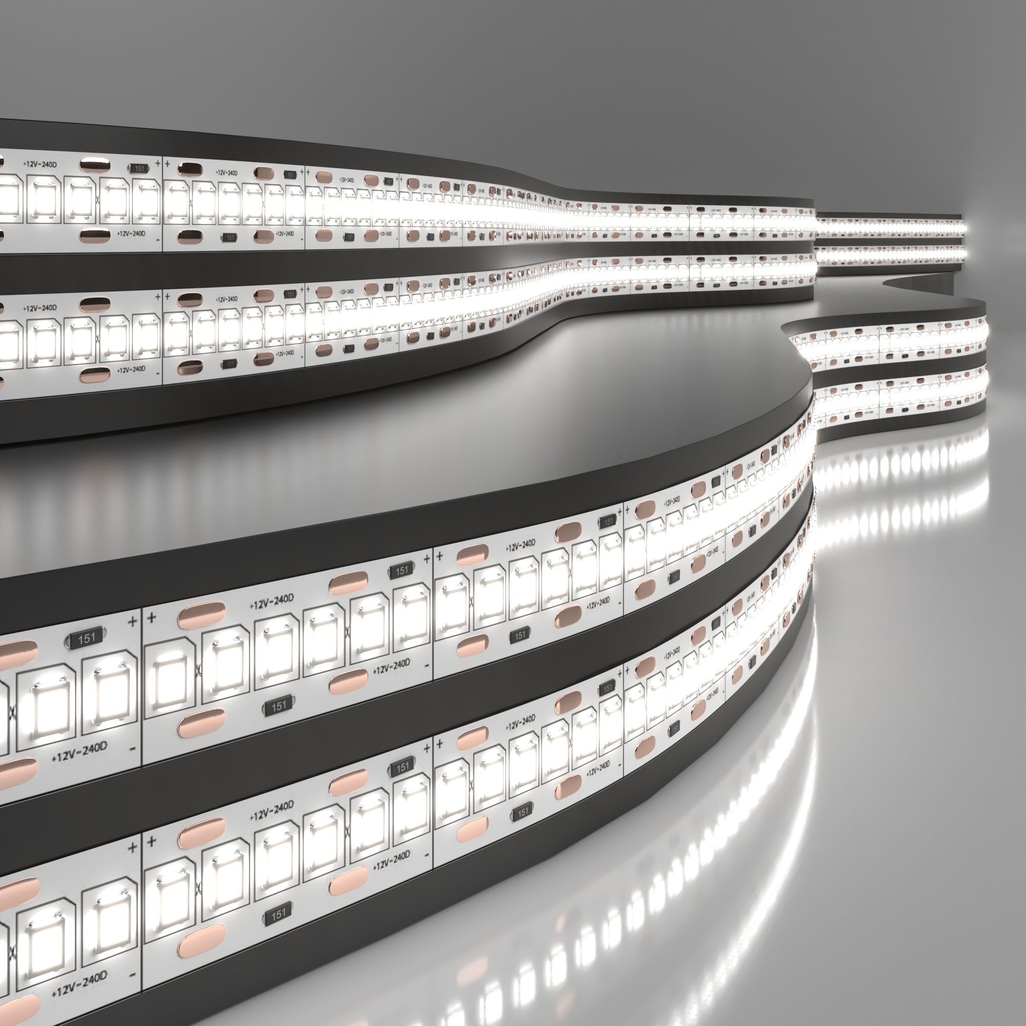 Лента светодиодная 12V 24W 240Led 2835 IP20 дневной белый, 5м Elektrostandard