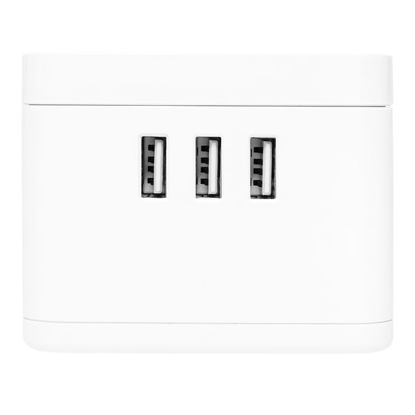 Удлинитель "Куб" 2 гнезда 3USB 2,4А+зарядное устройство 1,3 метра 1мм2 - Фото 4