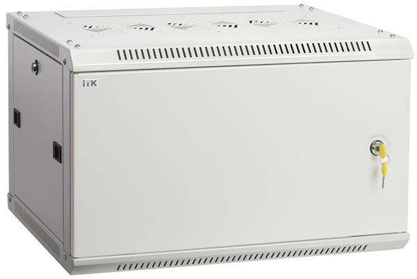 ITK Шкаф настенный LINEA W 6U 600х600мм дверь металл RAL 7035