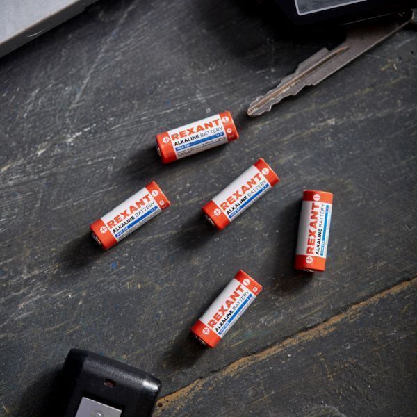 Батарейка высоковольтная A23, 12В, 5 шт, блистер REXANT - Фото 3