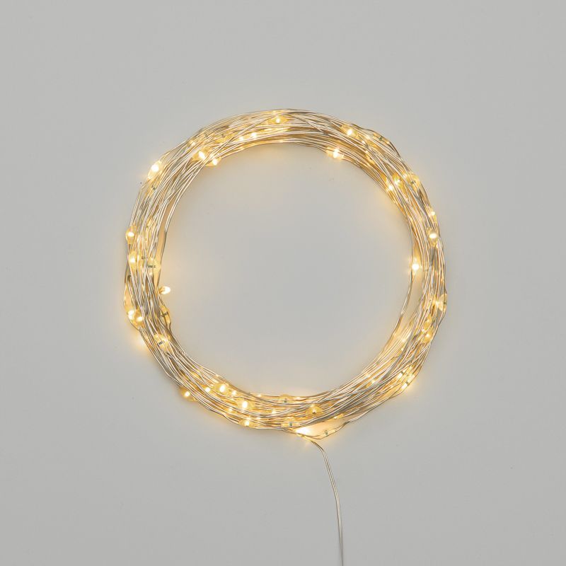 Гирлянда светодиодная Роса 10м, 100LED, ТЕПЛЫЙ БЕЛЫЙ, IP20, USB NEON-NIGHT 315-976