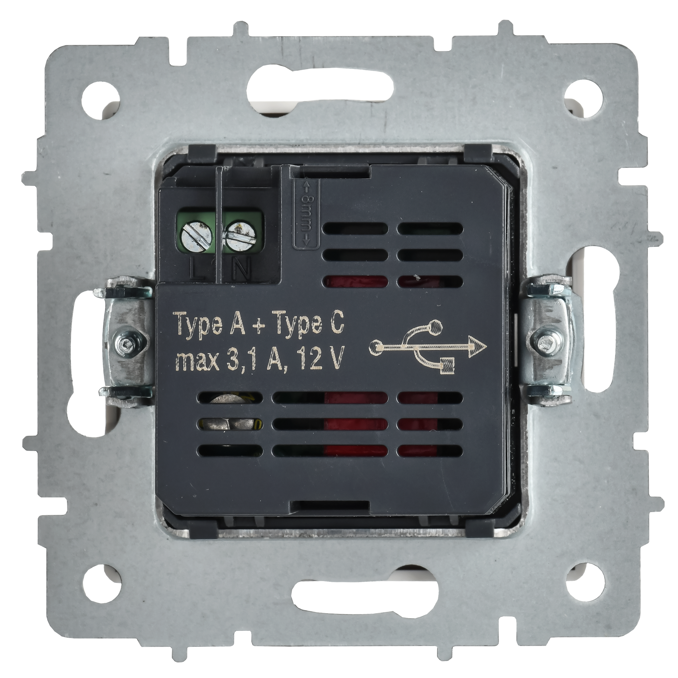BRITE Розетка USB A+C 18Вт РЮ11-1-БрАБ арктический белый IEK - Фото 5