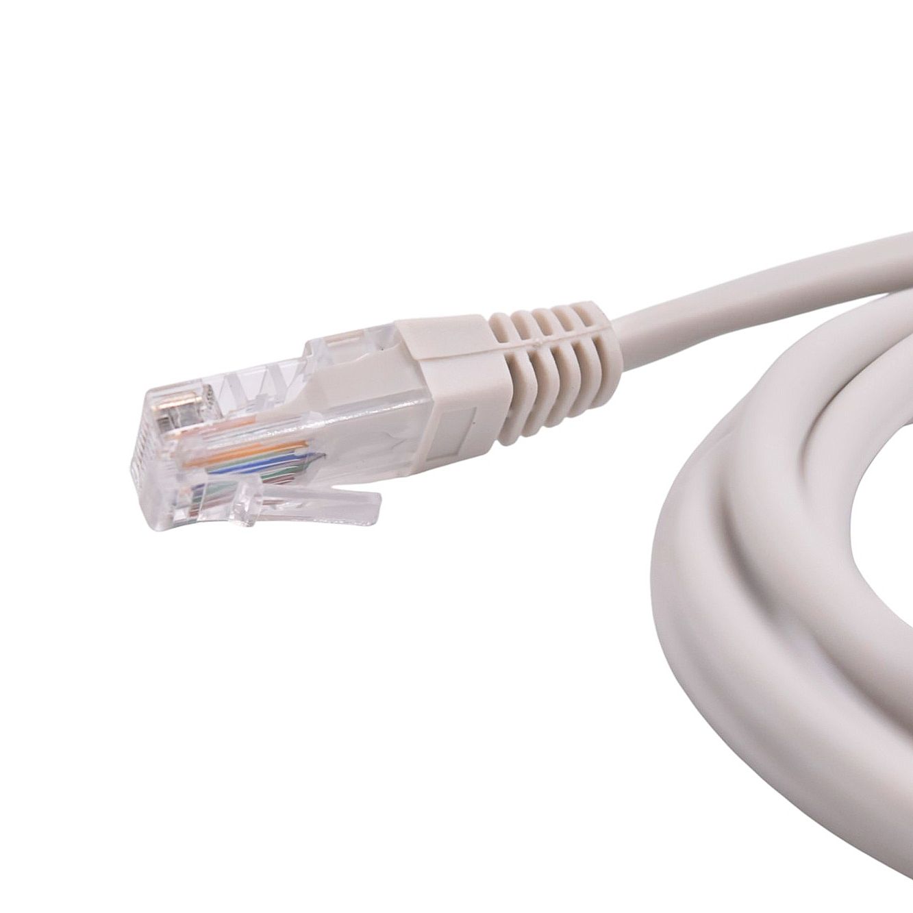 Шнур коммутационный, патч-корд U/UTP RJ45-RJ45, CAT 5e, PVC серый, 3м DEKRON