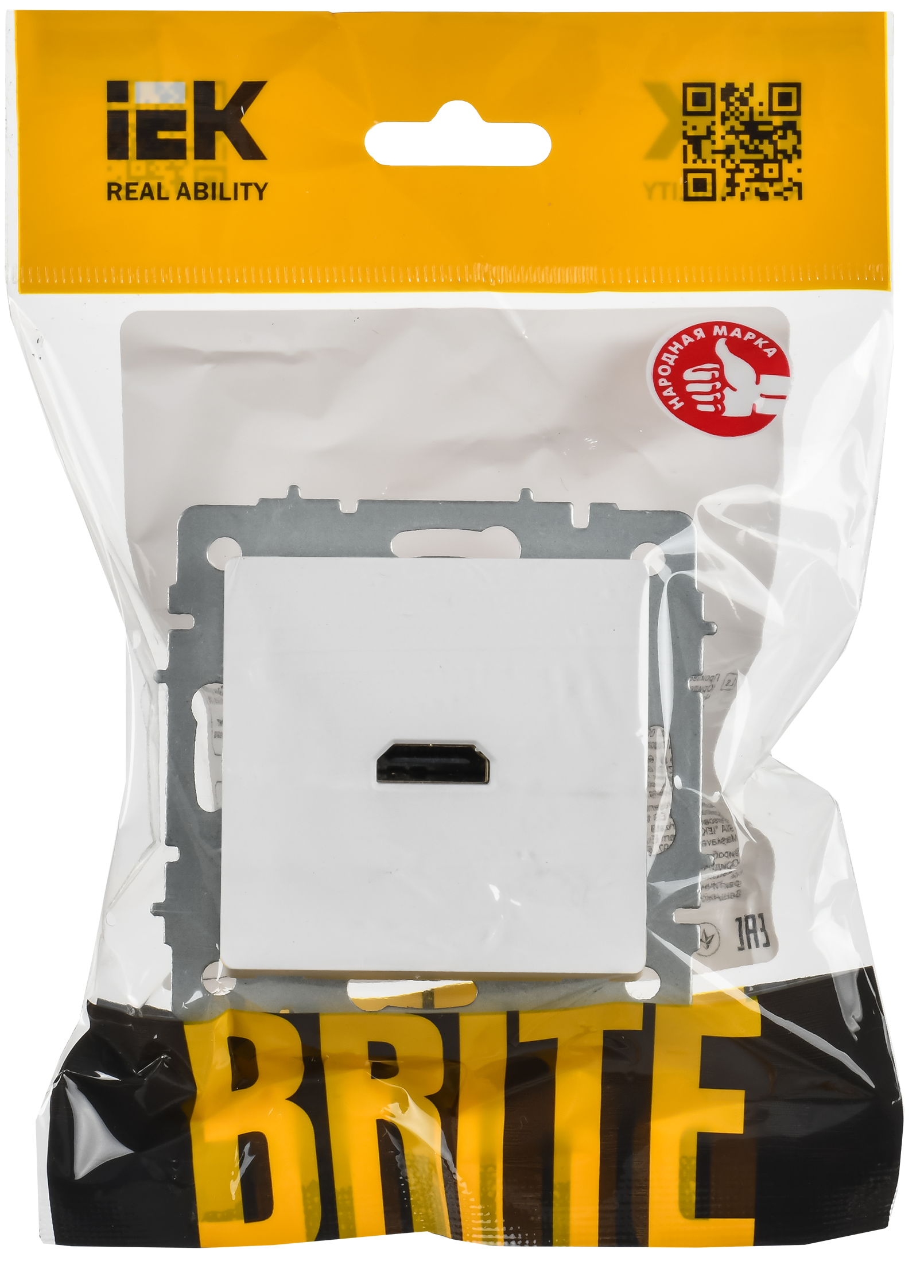 BRITE Розетка HDMI РHDMI-0-БрАБ арктический белый IEK - Фото 2