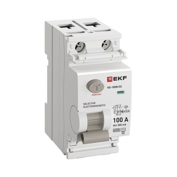 ВДТ ВД-100N (S) 2P 100А 300мА AC эл-мех 6кА PROXIMA EKF - Фото 3