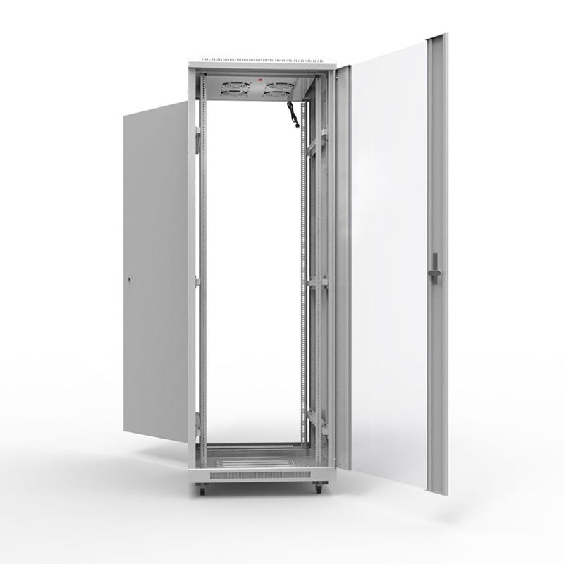 Шкаф напольный 19" серии Standart 42U 600х800мм, передняя дверь стекло, задняя дверь металл, RAL 7035 (состоит из 3 частей) REXANT - Фото 2
