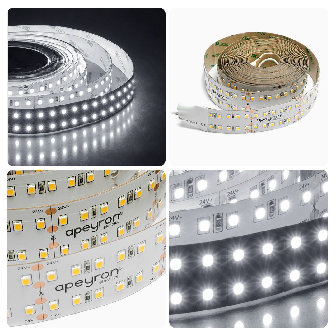 Лента светодиодная ПРО smd2835 42Вт/м 240д/м 24В 4000К IP20 5м Apeyron - Фото 8
