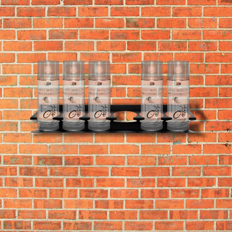 Держатель-органайзер для баллончиков, настенный, черный REXANT - Фото 2