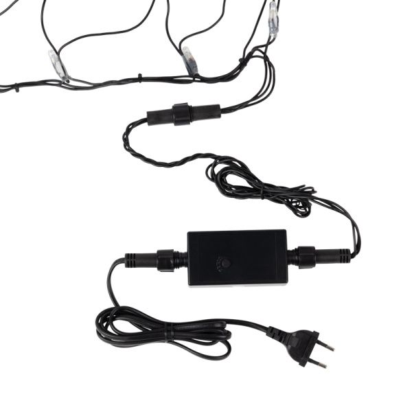 Гирлянда Сеть 2х0,7м, черный ПВХ, 176 LED Белые(контроллер в комплекте) - Фото 5