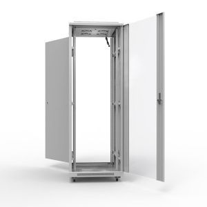 Шкаф напольный 19" серии Standart 47U 600х600мм, передняя дверь стекло, задняя дверь металл, RAL 7035 (состоит из 2 частей) REXANT - Фото 3