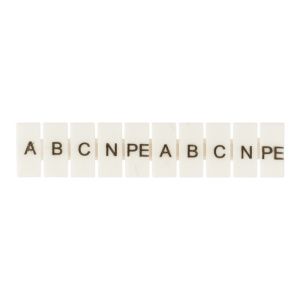 Маркеры для UT/ST/Push-in 4 с символами "A, B, C, N, PE" (100 шт.) EKF zb-st-4-A-PE