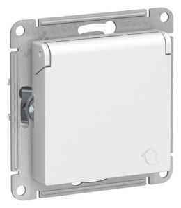 Розетка AtlasDesign 16А IP20 с заземл. защ. шторки с крышкой механизм лотос SE ATN001346 ATN001345