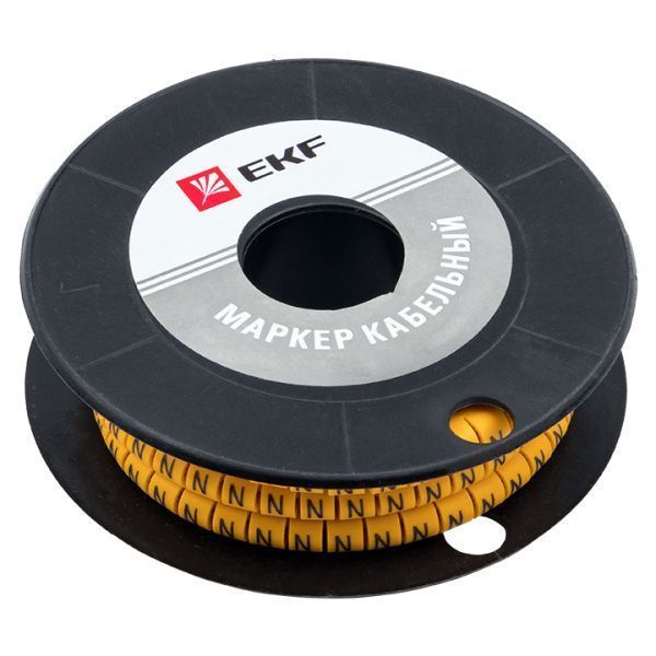 Маркер кабельный 6,0 мм2 "4" (350 шт.) (ЕС-3) EKF