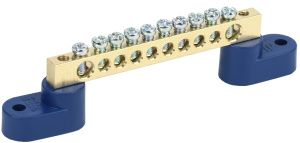 Шина N "ноль" на двух угловых изоляторах ШНИ-6х9-10-У2-С IEK YNN10-69-10C2-K07