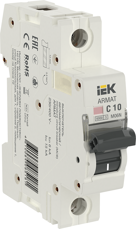 ARMAT Автоматический выключатель M06N 1P C 10А IEK