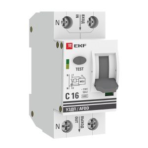 УЗДП с авт.выкл. 1P+N 16А (С) 6кА EKF PROxima afdd-2-16C-pro