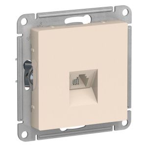 Розетка телефонная 1-м СП AtlasDesign RJ11 механизм беж. SE ATN000281 1240210