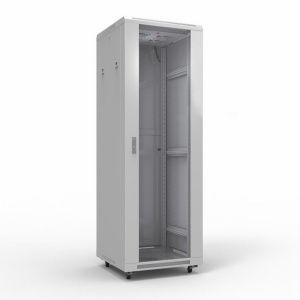 Шкаф напольный 19" серии Standart 47U 600х600мм, передняя дверь стекло, задняя дверь металл, RAL 7035 (состоит из 2 частей) REXANT - Фото 4