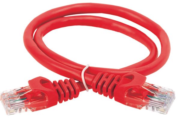 ITK Коммутационный шнур (патч-корд) кат.6 UTP LSZH 3м красный
