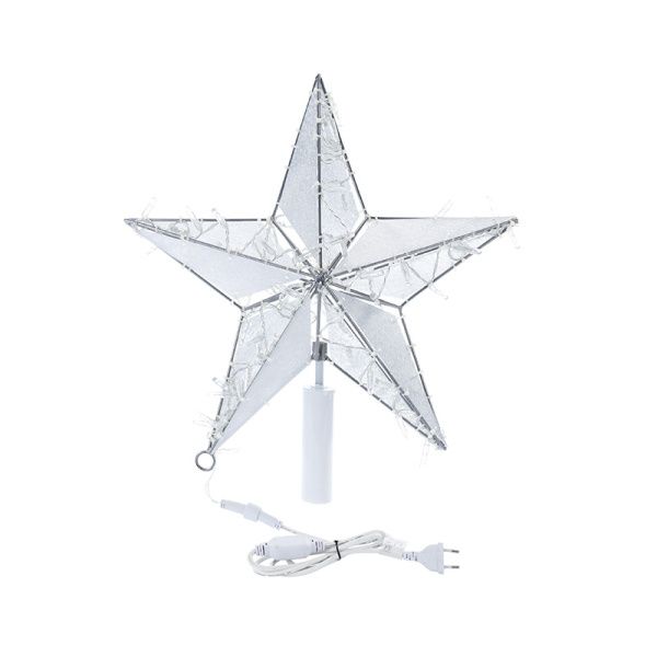 Светодиодная фигура Звезда 50 см, 80 светодиодов, с трубой и подвесом, цвет свечения белый NEON-NIGH - Фото 2