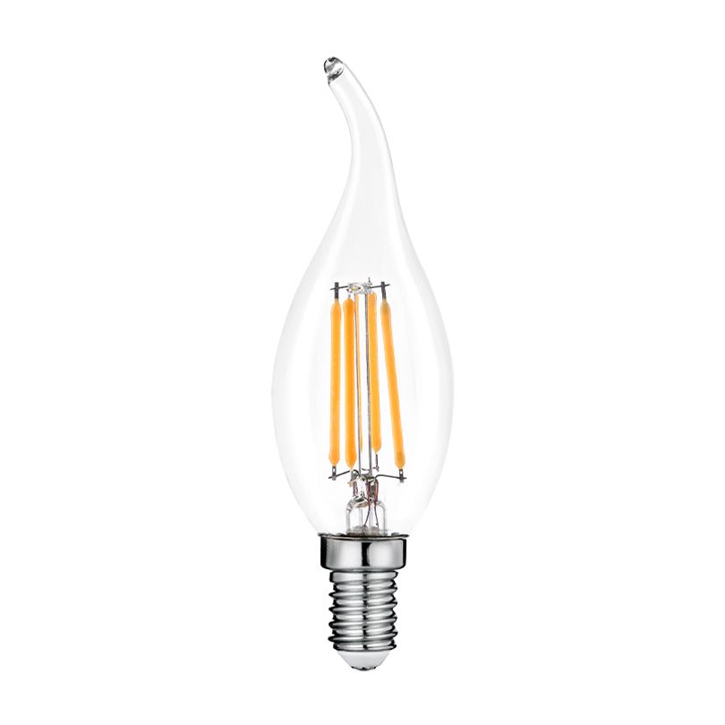 Светодиодная лампа WOLTA Filament, AC 210-240В, 50/60 Гц, прозрачное стекло, "Свеча на ветру", CT35, E14, 9 Вт, 810 лм, 6500 К, 1/10/100 - Фото 2