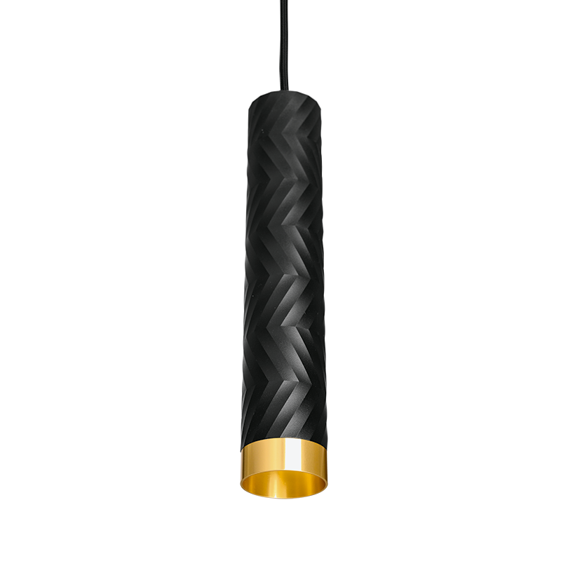 Подвесной светильник WOLTA WSL-GU10/P09BG IP20 под лампу GU10 Чёрный/золото LINEA D55x280 1/20 - Фото 4