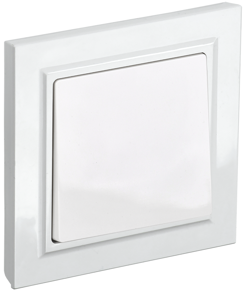 BRITE Выключатель 1-клавишный 10А в сборе ВСР10-1-0-БрБ белый IEK BR-V10-0-10-K01-F