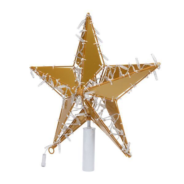 Светодиодная фигура Звезда 50 см, 80 светодиодов, с трубой и подвесом, цвет свечения теплый белый NE - Фото 3
