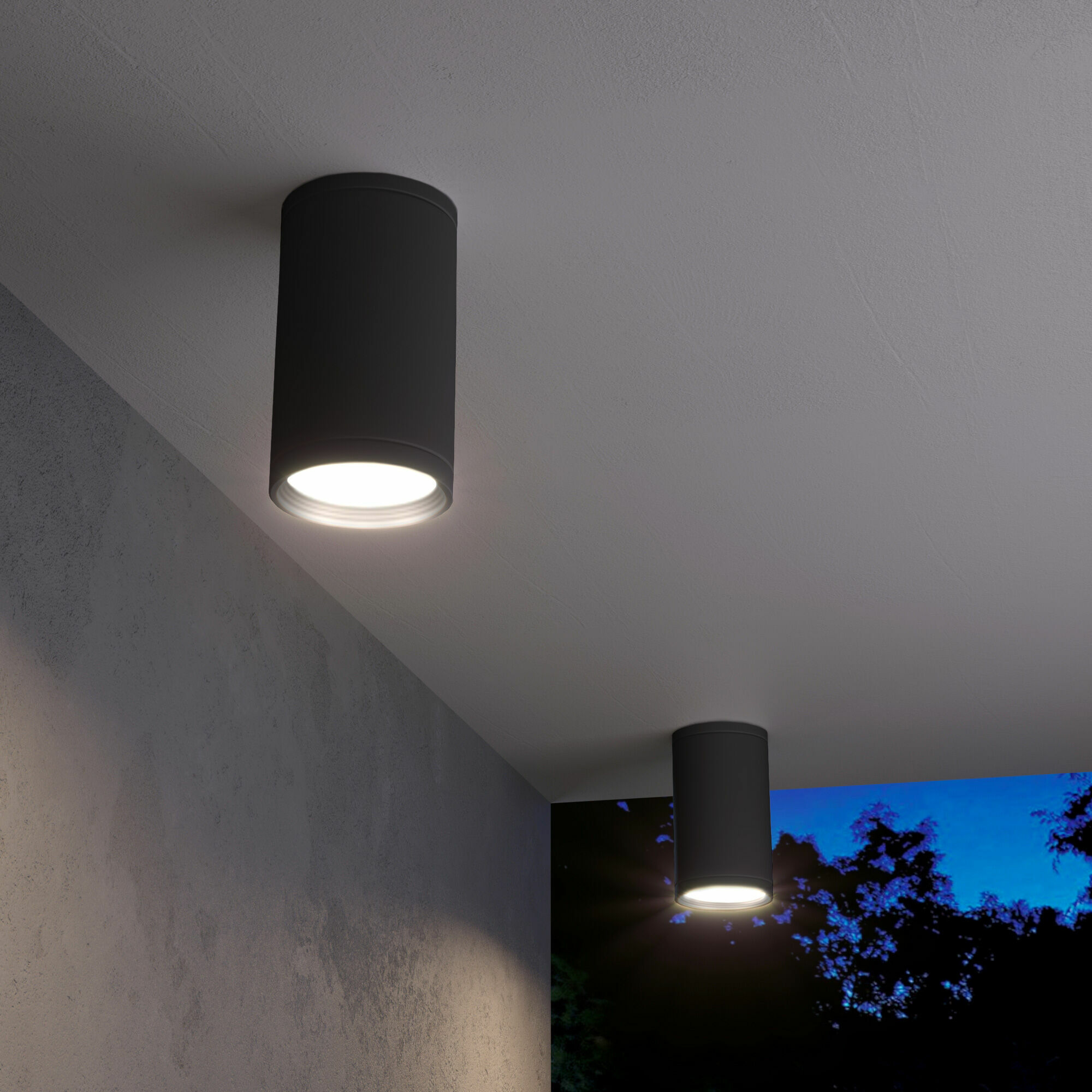 Светильник уличный потолочный Light 2101 IP65 35128/H черный Elektrostandard для наружного освещения