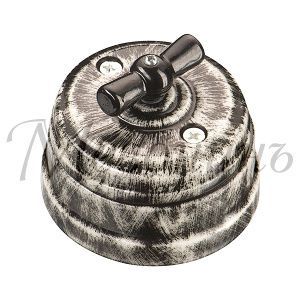 Art-Decor Выключатель ретро фарфоровый поворотный на 4 полож в комплекте с подъемной рамкой 10А  GE70401-40