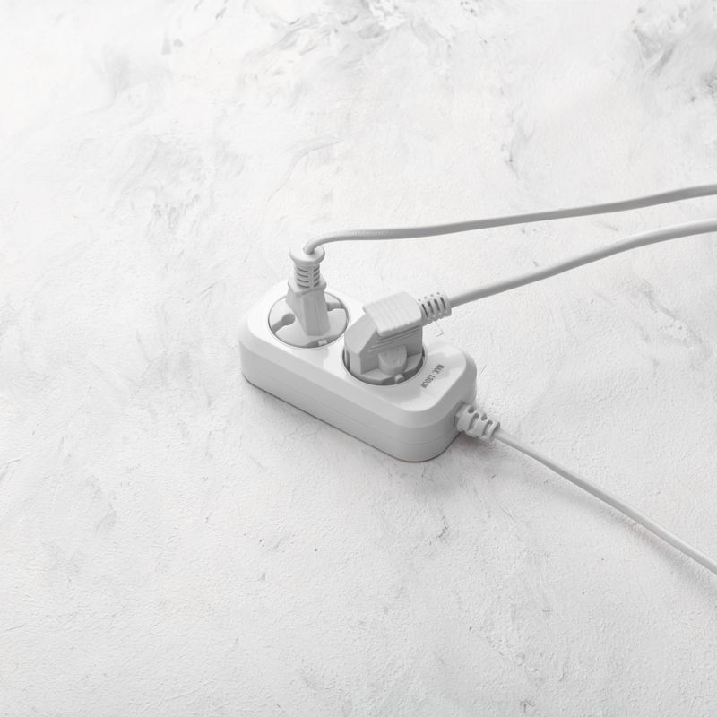 Удлинитель 2 гнезда, 1,5м, 2х0,75мм², б/з, белый PROconnect - Фото 4