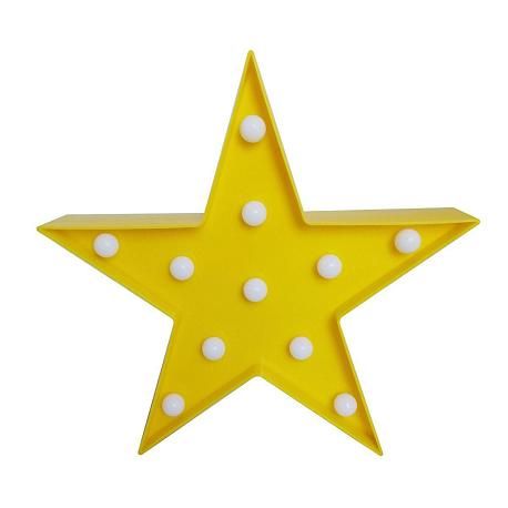 Ночник светодиодный "Звезда", 3 Вт, АБС-пластик, желтый, 170 г., 270*270*27 мм, ТБ - Фото 2