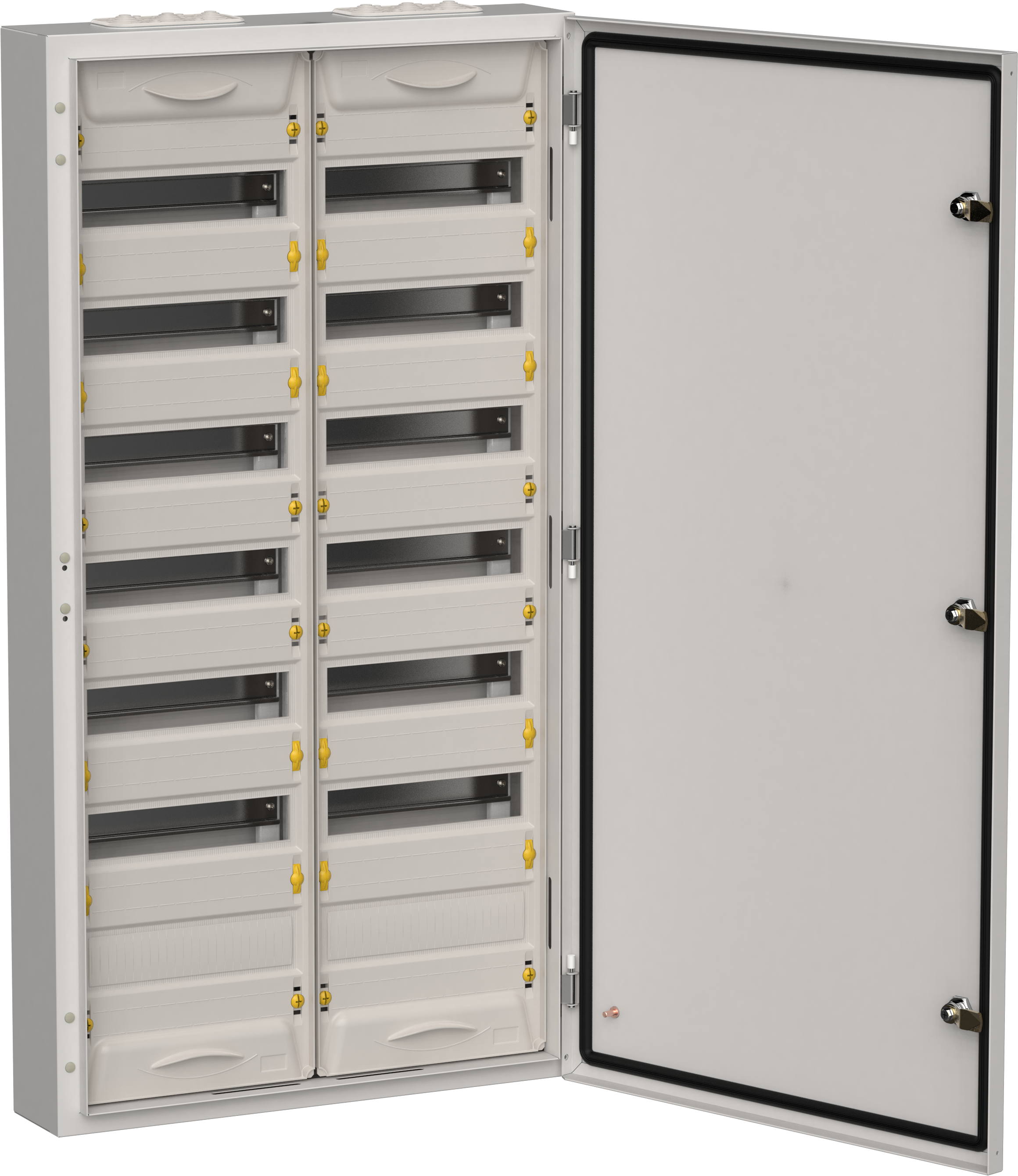 TITAN 5 Корпус металлический ЩРн-168 (2х84) 1085х570х140мм IP54 серый (одна дверь) IEK TI5-50-N-2X084-54-7035