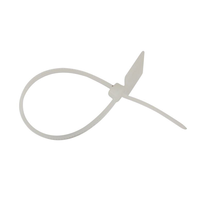 Хомут с площадкой под маркер нейлоновый 100x2,5мм белый (100 шт/уп) REXANT - Фото 3